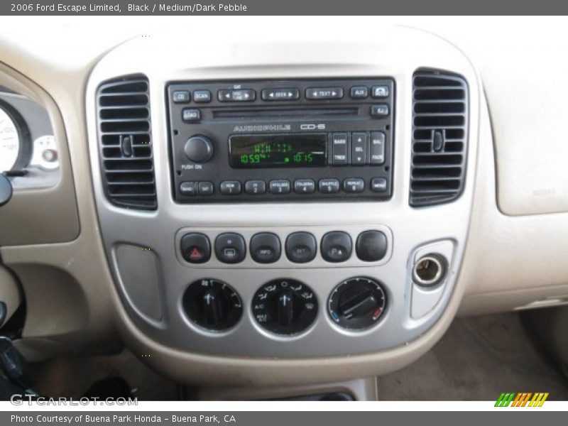 Black / Medium/Dark Pebble 2006 Ford Escape Limited