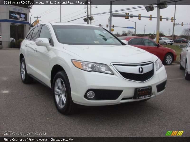 White Diamond Pearl / Parchment 2014 Acura RDX Technology