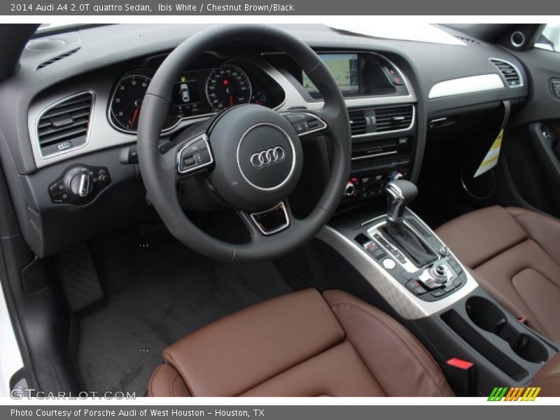 Ibis White / Chestnut Brown/Black 2014 Audi A4 2.0T quattro Sedan