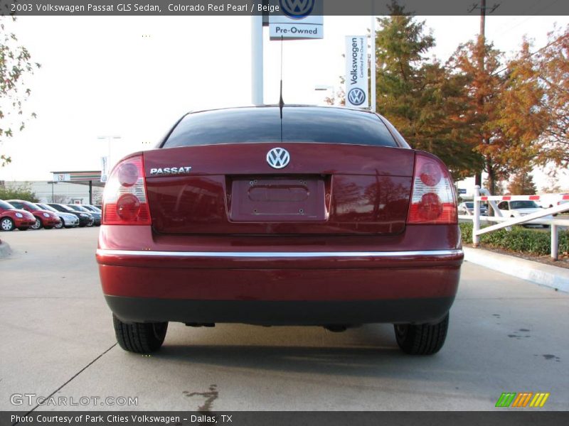Colorado Red Pearl / Beige 2003 Volkswagen Passat GLS Sedan