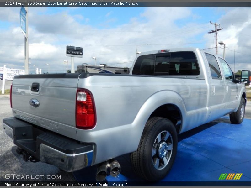 Ingot Silver Metallic / Black 2014 Ford F250 Super Duty Lariat Crew Cab