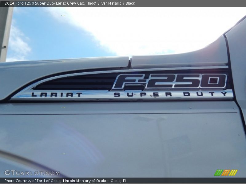 Ingot Silver Metallic / Black 2014 Ford F250 Super Duty Lariat Crew Cab