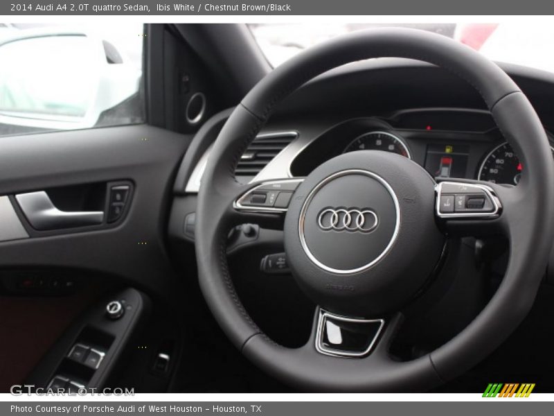 Ibis White / Chestnut Brown/Black 2014 Audi A4 2.0T quattro Sedan