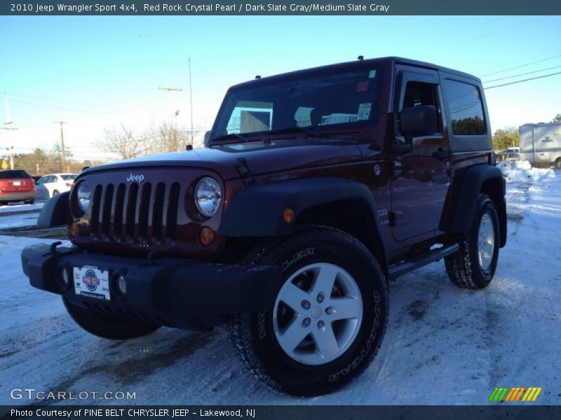 Red Rock Crystal Pearl / Dark Slate Gray/Medium Slate Gray 2010 Jeep Wrangler Sport 4x4