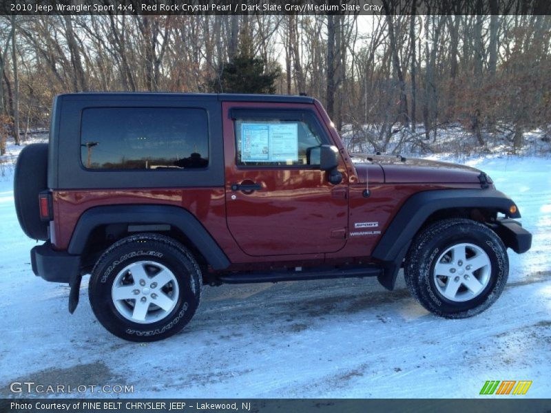 Red Rock Crystal Pearl / Dark Slate Gray/Medium Slate Gray 2010 Jeep Wrangler Sport 4x4