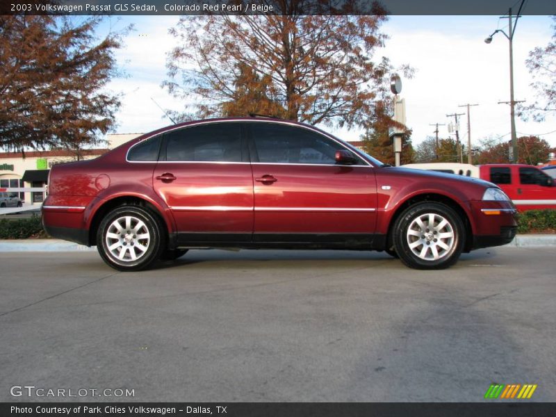 Colorado Red Pearl / Beige 2003 Volkswagen Passat GLS Sedan