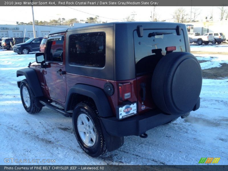 Red Rock Crystal Pearl / Dark Slate Gray/Medium Slate Gray 2010 Jeep Wrangler Sport 4x4