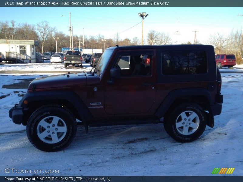 Red Rock Crystal Pearl / Dark Slate Gray/Medium Slate Gray 2010 Jeep Wrangler Sport 4x4