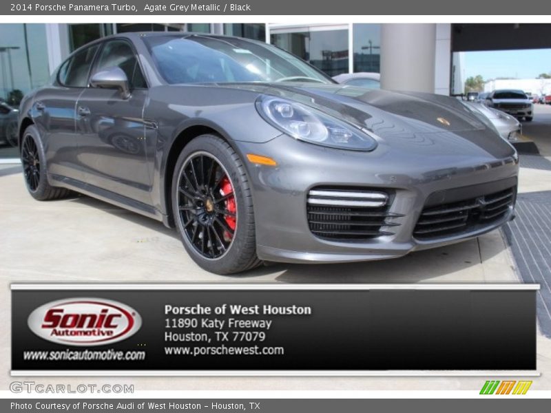 Agate Grey Metallic / Black 2014 Porsche Panamera Turbo