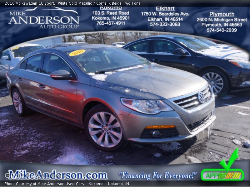White Gold Metallic / Cornsilk Beige Two Tone 2010 Volkswagen CC Sport