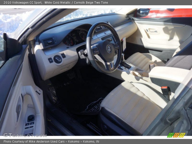 White Gold Metallic / Cornsilk Beige Two Tone 2010 Volkswagen CC Sport