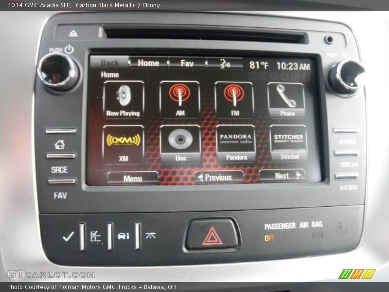 Carbon Black Metallic / Ebony 2014 GMC Acadia SLE