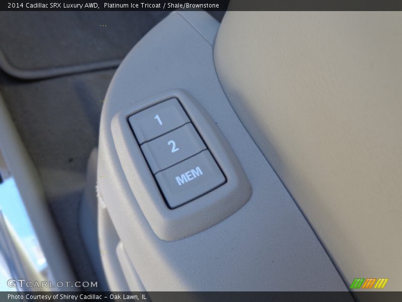 Platinum Ice Tricoat / Shale/Brownstone 2014 Cadillac SRX Luxury AWD