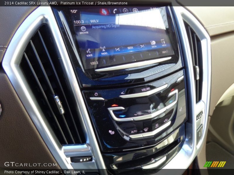 Platinum Ice Tricoat / Shale/Brownstone 2014 Cadillac SRX Luxury AWD