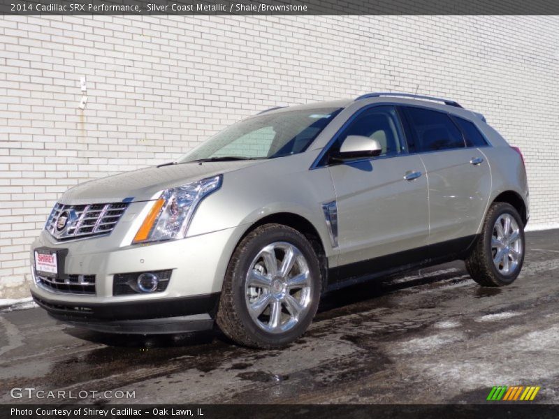 Silver Coast Metallic / Shale/Brownstone 2014 Cadillac SRX Performance