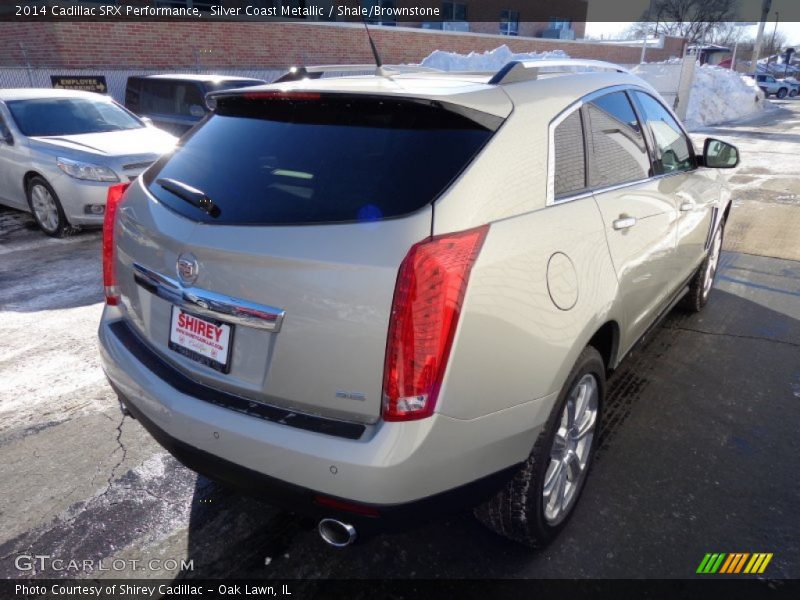 Silver Coast Metallic / Shale/Brownstone 2014 Cadillac SRX Performance