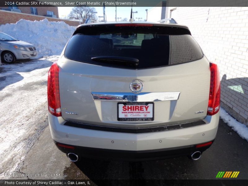 Silver Coast Metallic / Shale/Brownstone 2014 Cadillac SRX Performance