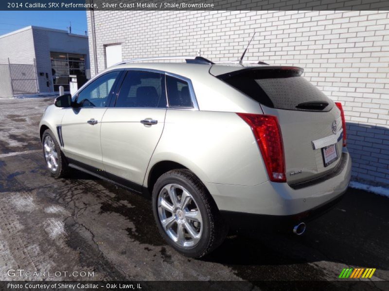 Silver Coast Metallic / Shale/Brownstone 2014 Cadillac SRX Performance