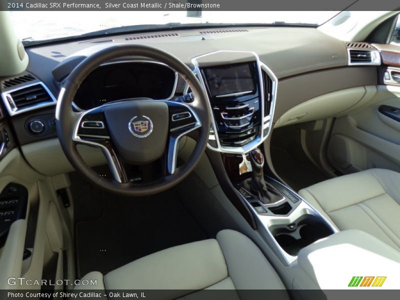 Silver Coast Metallic / Shale/Brownstone 2014 Cadillac SRX Performance