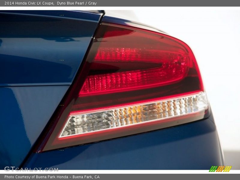 Dyno Blue Pearl / Gray 2014 Honda Civic LX Coupe