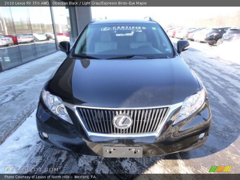 Obsidian Black / Light Gray/Espresso Birds-Eye Maple 2010 Lexus RX 350 AWD