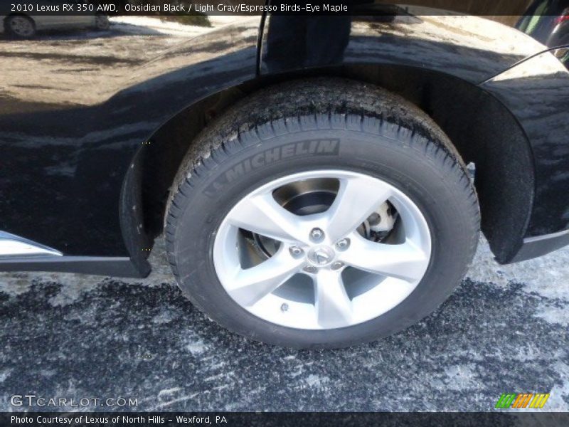 Obsidian Black / Light Gray/Espresso Birds-Eye Maple 2010 Lexus RX 350 AWD