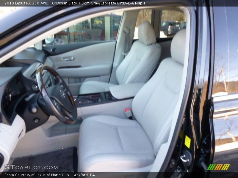 Obsidian Black / Light Gray/Espresso Birds-Eye Maple 2010 Lexus RX 350 AWD