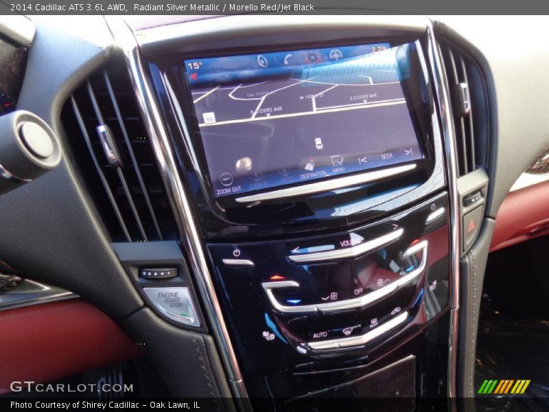 Radiant Silver Metallic / Morello Red/Jet Black 2014 Cadillac ATS 3.6L AWD