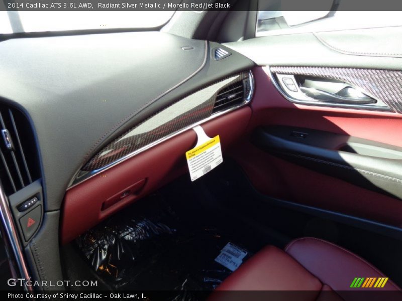 Radiant Silver Metallic / Morello Red/Jet Black 2014 Cadillac ATS 3.6L AWD