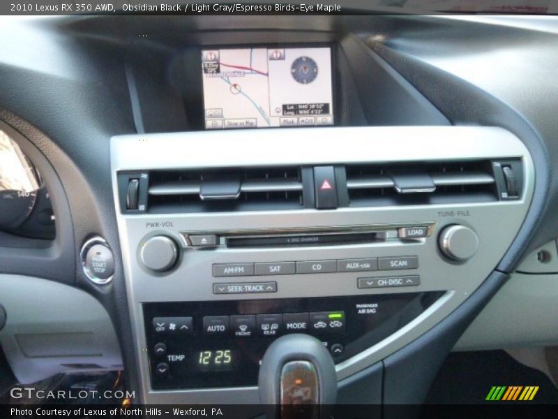 Obsidian Black / Light Gray/Espresso Birds-Eye Maple 2010 Lexus RX 350 AWD