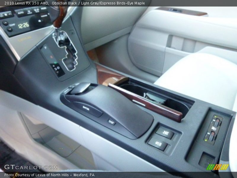Obsidian Black / Light Gray/Espresso Birds-Eye Maple 2010 Lexus RX 350 AWD