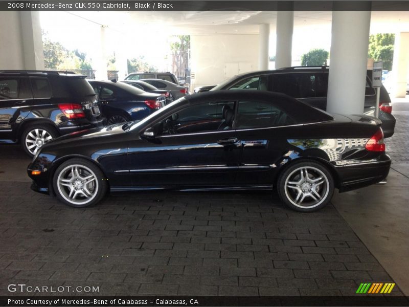 Black / Black 2008 Mercedes-Benz CLK 550 Cabriolet