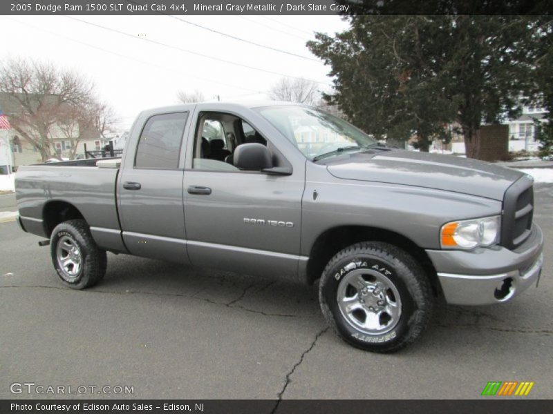 Mineral Gray Metallic / Dark Slate Gray 2005 Dodge Ram 1500 SLT Quad Cab 4x4