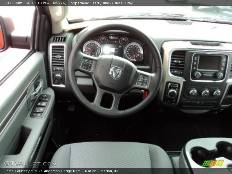 Copperhead Pearl / Black/Diesel Gray 2013 Ram 1500 SLT Crew Cab 4x4