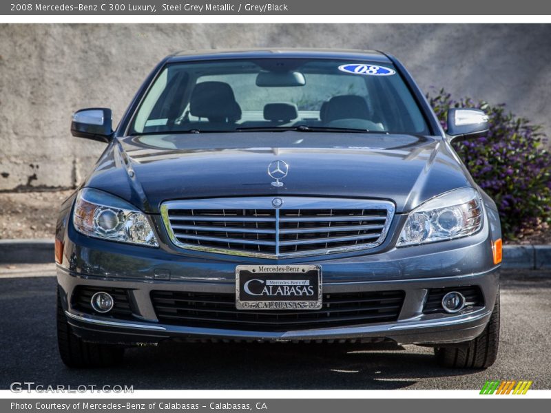 Steel Grey Metallic / Grey/Black 2008 Mercedes-Benz C 300 Luxury