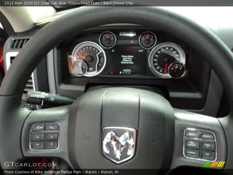 Copperhead Pearl / Black/Diesel Gray 2013 Ram 1500 SLT Crew Cab 4x4