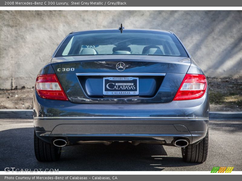 Steel Grey Metallic / Grey/Black 2008 Mercedes-Benz C 300 Luxury