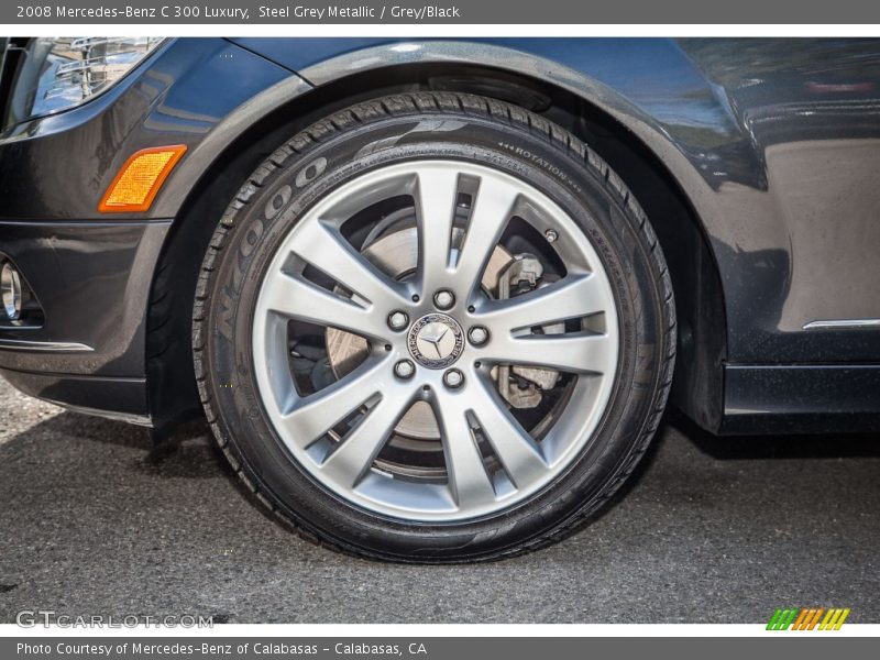 Steel Grey Metallic / Grey/Black 2008 Mercedes-Benz C 300 Luxury