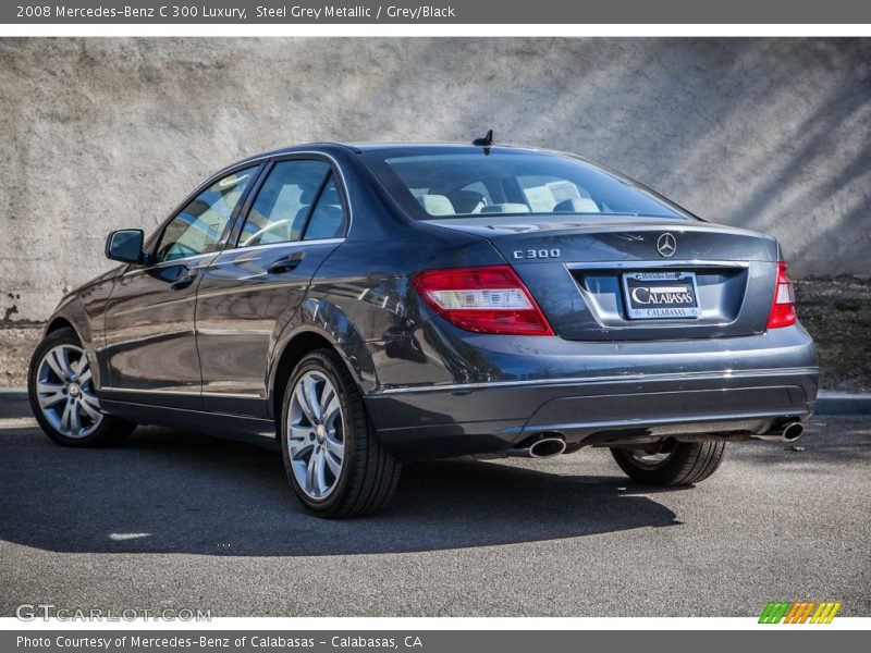 Steel Grey Metallic / Grey/Black 2008 Mercedes-Benz C 300 Luxury