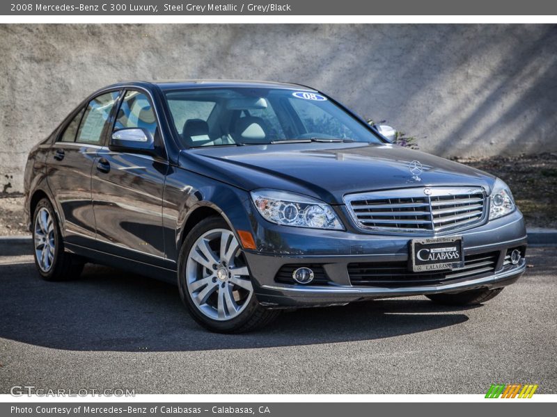 Steel Grey Metallic / Grey/Black 2008 Mercedes-Benz C 300 Luxury