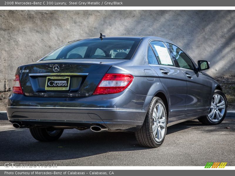 Steel Grey Metallic / Grey/Black 2008 Mercedes-Benz C 300 Luxury