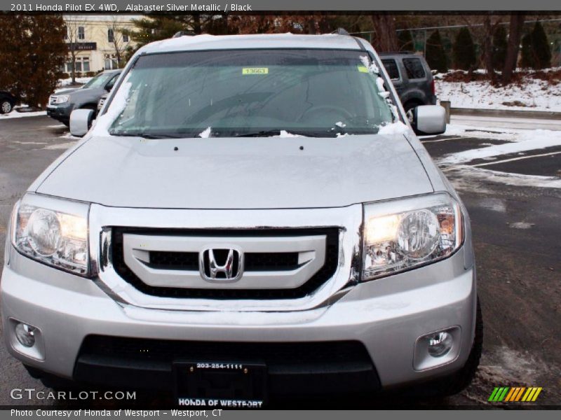 Alabaster Silver Metallic / Black 2011 Honda Pilot EX 4WD