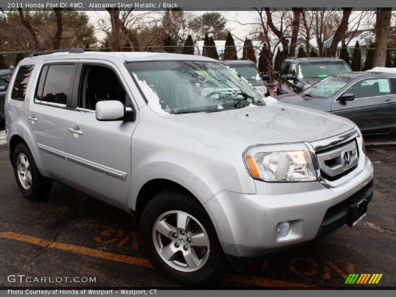 Alabaster Silver Metallic / Black 2011 Honda Pilot EX 4WD