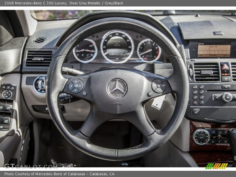 Steel Grey Metallic / Grey/Black 2008 Mercedes-Benz C 300 Luxury
