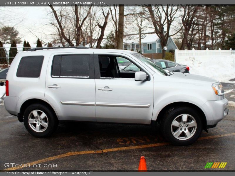 Alabaster Silver Metallic / Black 2011 Honda Pilot EX 4WD