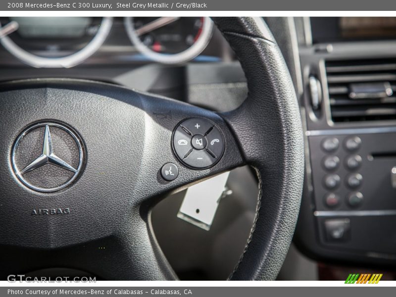 Steel Grey Metallic / Grey/Black 2008 Mercedes-Benz C 300 Luxury