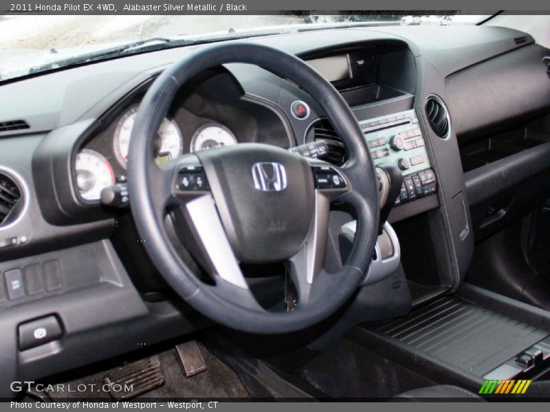 Alabaster Silver Metallic / Black 2011 Honda Pilot EX 4WD