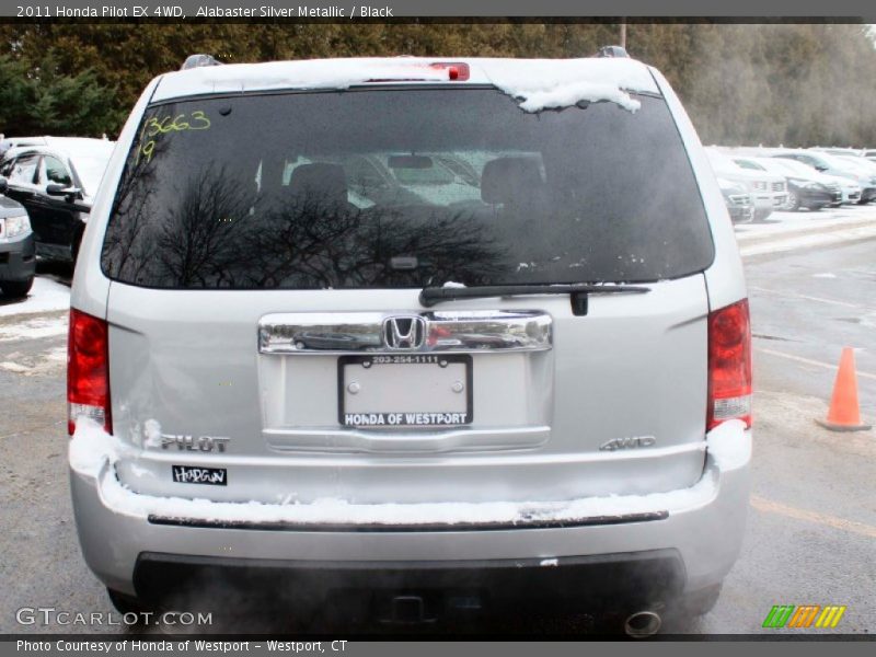 Alabaster Silver Metallic / Black 2011 Honda Pilot EX 4WD
