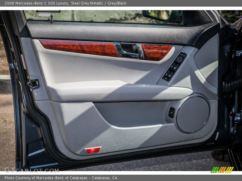 Steel Grey Metallic / Grey/Black 2008 Mercedes-Benz C 300 Luxury