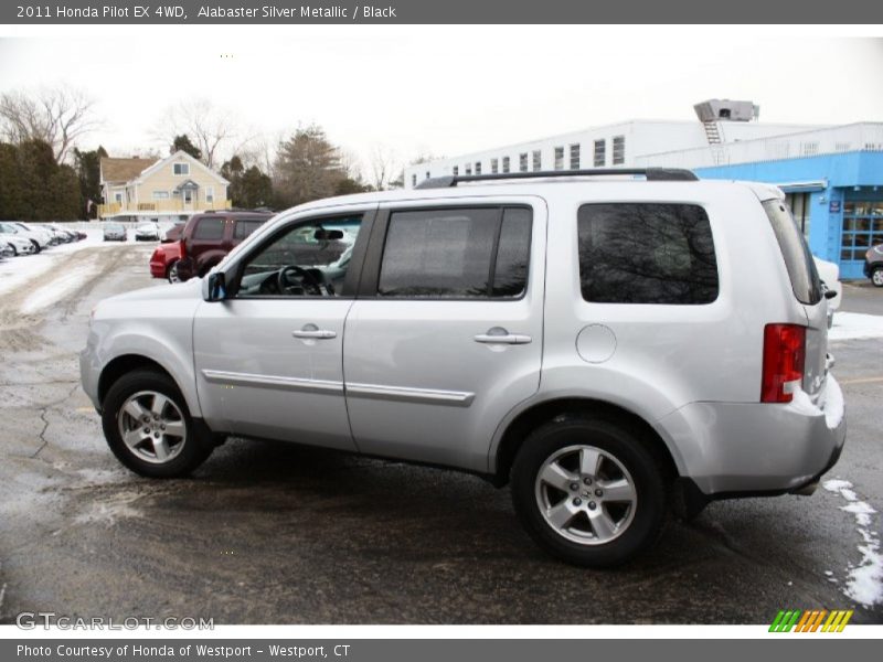 Alabaster Silver Metallic / Black 2011 Honda Pilot EX 4WD